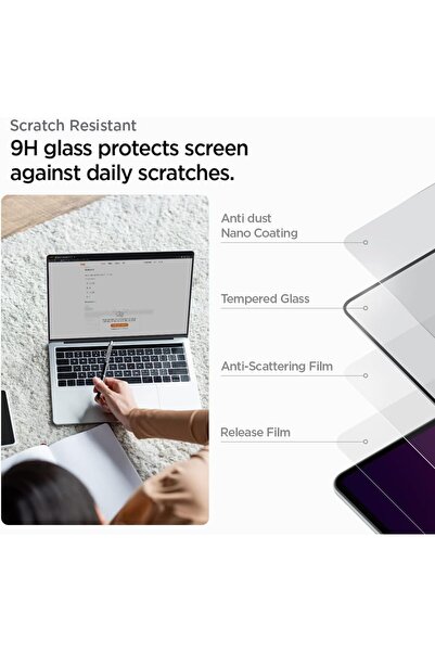 Spigen GLAStR Slim Screen Protector for MacBook Pro 16 inch (M4 Pro / M4 Max / M3/M2/M1 2024-2021