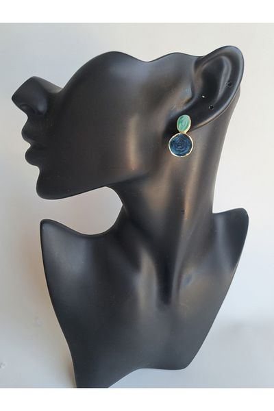 BHR AKSESUAR Blue Earrings