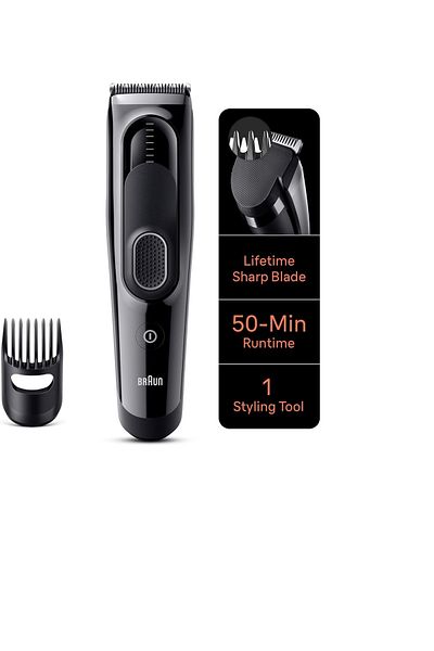 Braun Braun Series 5 Hair Clipper with 9 Length Settings and 1 Comb, Black, HC5310