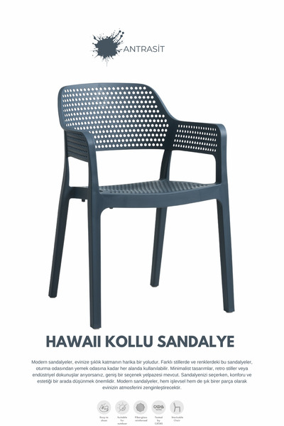 Daim Plastik HAWAİİ KOLLU BAHÇE SANDALYESİ