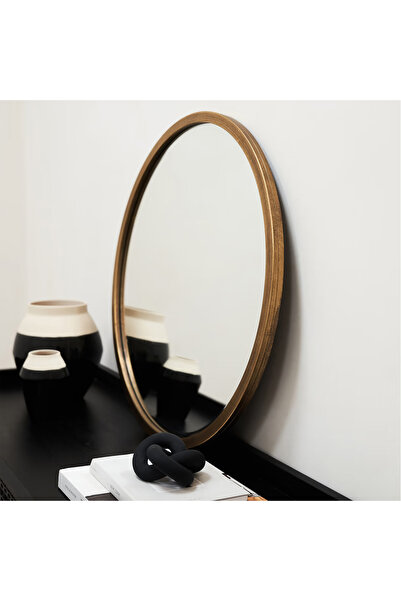 Muummirror 40 cm Dekoratif Konsol Üstü Ahşap Çerçeveli Dekor Aynası