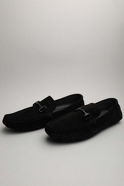 Gondol Loafer clasic pentru bărbați din piele naturală, piele de căprioară neagră 45 ttx.60134