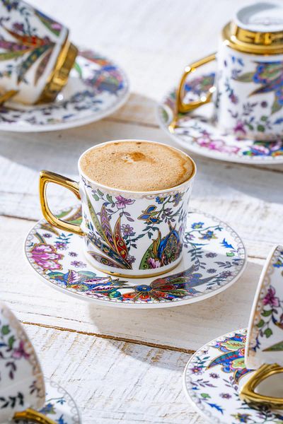 ACAR Abigal Coffee Cup Set for 6 People - 90 ml