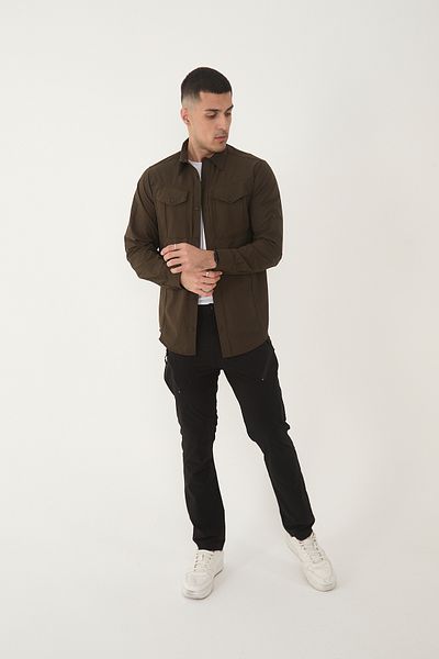 Camp Scoutland Camp387 Outdoor Tactical Άνετο και βολικό ανδρικό πουκάμισο Tactical Khaki με απαγωγή νερού