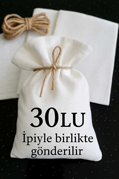 ALASEREN 30LU BEZ KESE HAM BEZ NATURAL TAKI,LAVANTA,SABUN ÇOK AMAÇLI KESE 10*15 CM