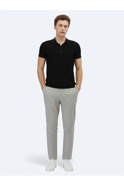 Kip Tricotaje cu model cu gât polo negru