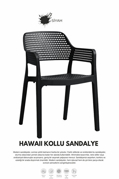Daim Plastik HAWAİİ KOLLU BAHÇE SANDALYESİ