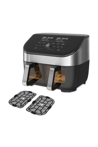 Instant Pot Friteuza cu aer cald fara ulei Instant Vortex Plus 8 Dual SS, Clear Cook Ecran digital