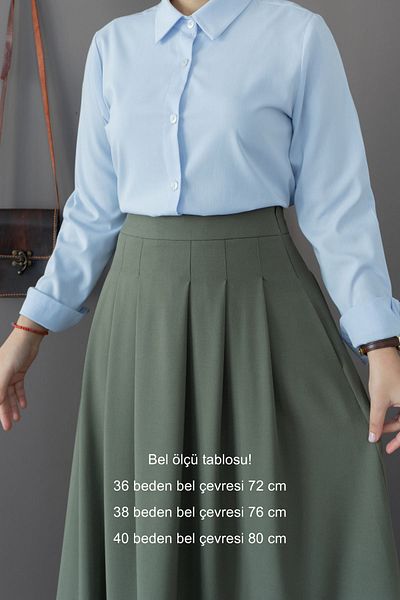 hrmonny PLEATED LONG FLARED SKIRT