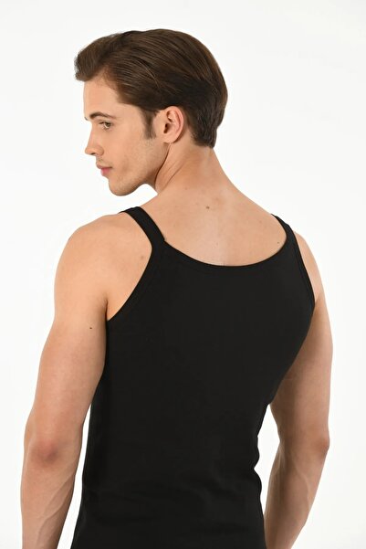 Mfö Life İç Giyim 5 Pieces Ribbed Thin Strap Double Bias Men's Athlete 1St Quality Made from 100% Cotton Yarns.