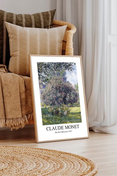 Dekorsiahome Ένα τεμάχιο ζωγραφική με ξύλινο πλαίσιο Claudemonettk0023