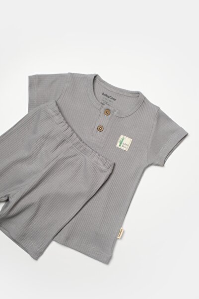 BabyCosy Organic Wear Bamboo T-shirt and pants set, gray, BabyCosy, 50% cotton + 50% bamboo Size: 12-18 months