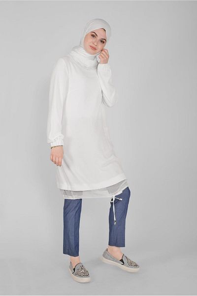 Alvina Mesh Detailed Aerobin Tunic 41388