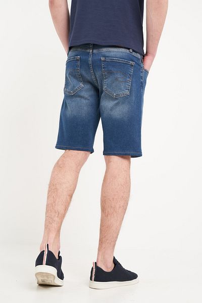 Lee Cooper Bermuda barbat din denim cu aspect decolorat