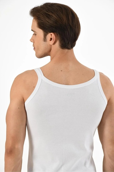 Mfö Life İç Giyim Ανδρικό εσώρουχο 6 τεμαχίων Ribana Thin Strap Double Bias 1st Ποιότητα Κατασκευασμένο από 100% βαμβακερά νήματα.