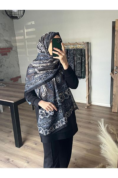 Merwiss Kokina Pattern Soft Aci Brown Shawl