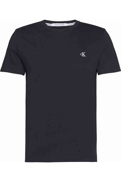 Calvin Klein Men's Logo Regular Fit Short Sleeve Round Neck Black T-Shirt J30J314544-BAE