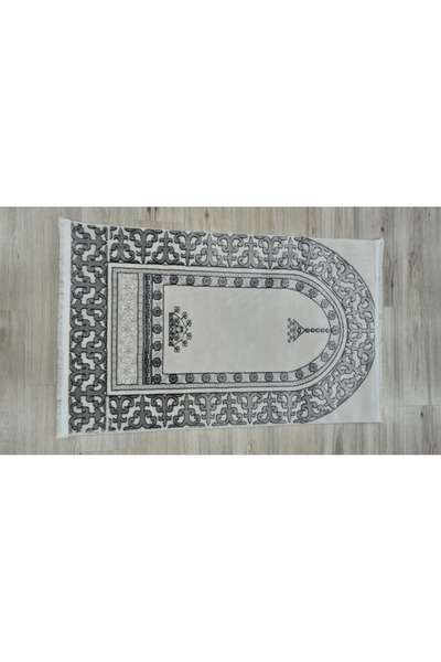 PIRLANTA Çirağan Thick Soft Surface Glossy Thread Prayer Rug 77X125 cm Gray