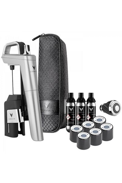 Coral Sistem de conservare vinuri CORAVIN Timeless Six+ 112326B, Aerator, Capsule, Husa de calatorie