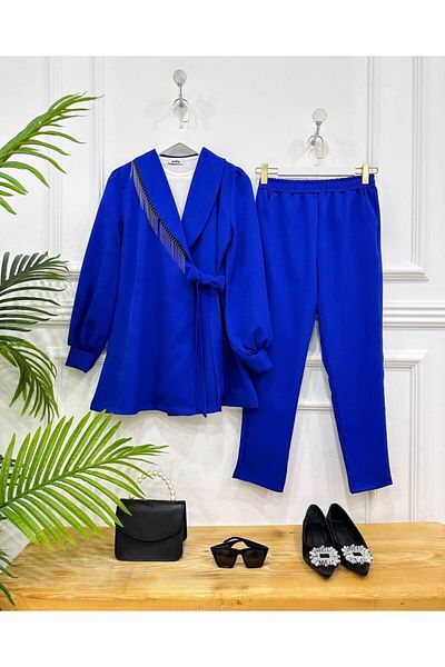 onix Blue Sirelya Jacket Suit