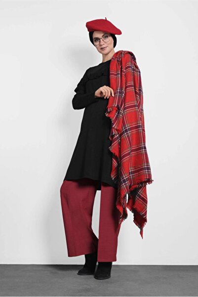 Alvina 40003 Model Ruffle Detailed Knitwear Tunic