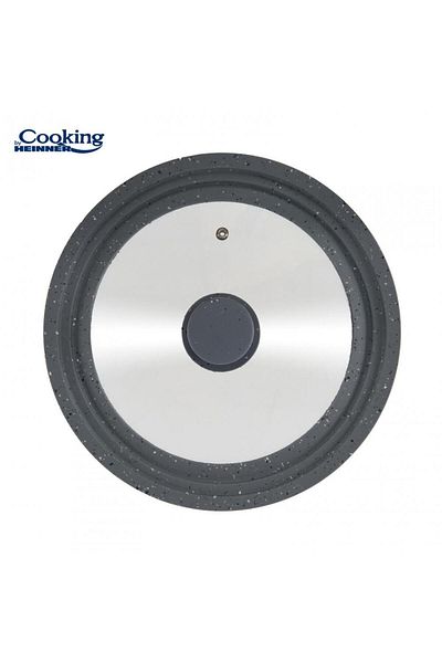 Heinner Heinner HR-AER-22D26G glass lid with silicone rim adjustable in 3 sizes 22/24/26 cm