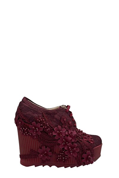 Moulin Shoes 005 2502261 دانتيل أحمر كلاريت