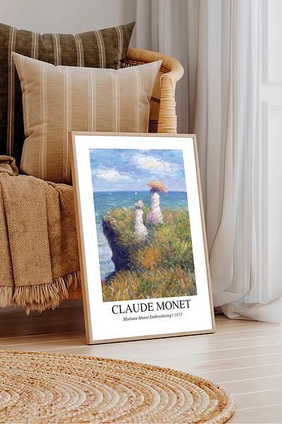 Dekorsiahome Ένα τεμάχιο ζωγραφική με ξύλινο πλαίσιο Claudemonettk0011
