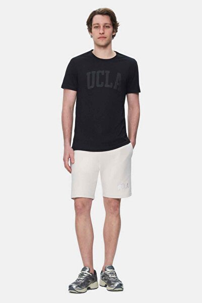 UCLA Culver Black Crew Neck Printed Standard Fit Men's Tshirt