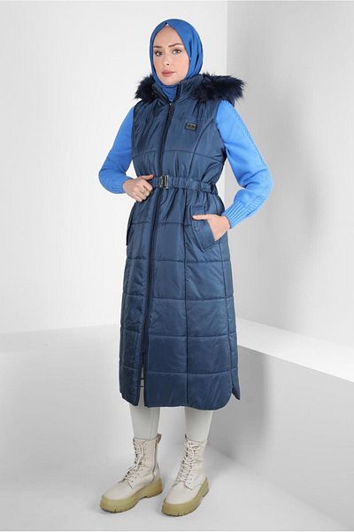 Alvina BELTED PUFFY VEST 90440