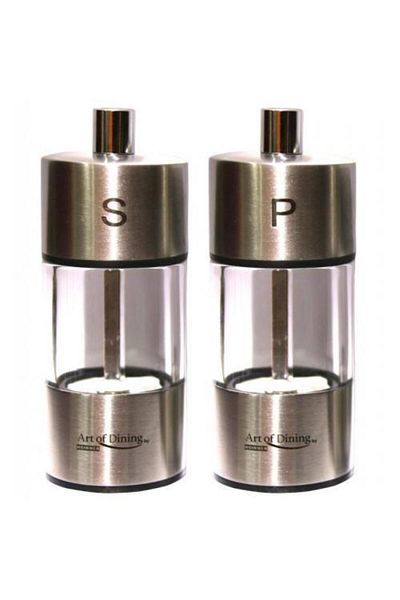 Heinner Set of 2 Heinner HR-JMS3692 grinders, 9 cm (Stainless Steel)