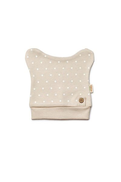 BabyCosy Organic Wear Set de 3 caciulite pentru nou nascut, 100% bumbac organic, TeddyBear, BabyCosy
