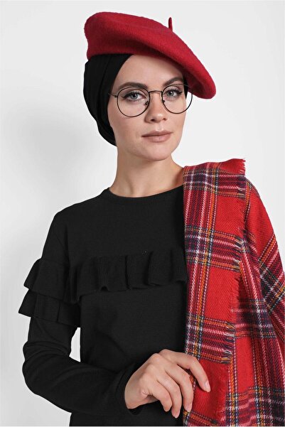 Alvina 40003 Model Ruffle Detailed Knitwear Tunic