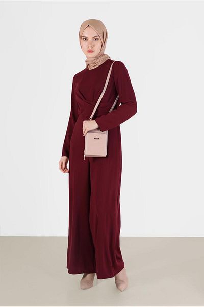 Alvina WAIST DETAILED BACK ZIPPERED JUMPSUIT 42451