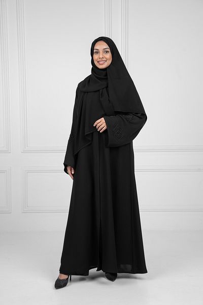 LAVİNİA Lavinia women's abaya with excellent internet fabric, hand-embroidered with Japanese beads