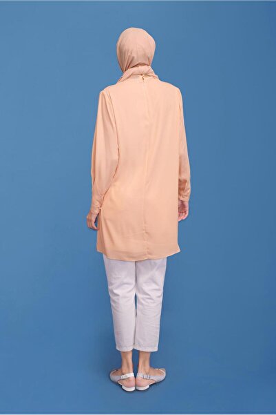 Alvina Stone Printed Tunic with Collar and Arms 41741