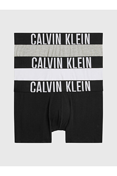 Calvin Klein Erkek Siyah - Gri / Beyaz Boxer
