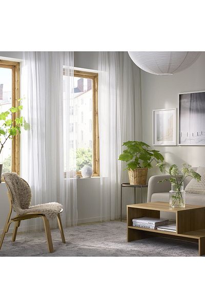 IKEA LILL Net Curtains by IKEA, White, 1 Pair with Rod Pocket 280x300 cm, Recycled Polyester