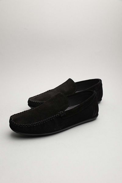 Gondol Loafer clasic pentru bărbați din piele naturală, piele de căprioară neagră 41 ttx.60143