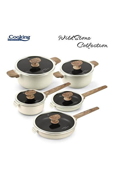 Heinner Aluminum Casserole with Lid 24x12CM, 4.7 L, WILD STONE, COOKING BY HEINNER