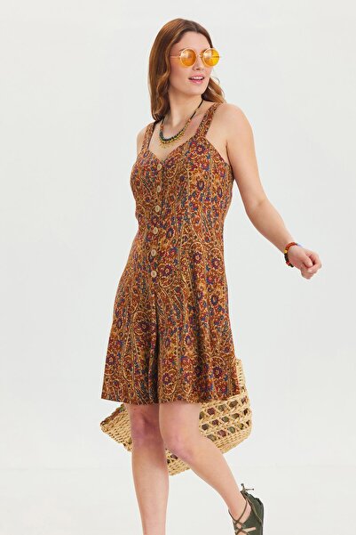 Los banditos Thin Strap Button Detailed Summer Jumpsuit