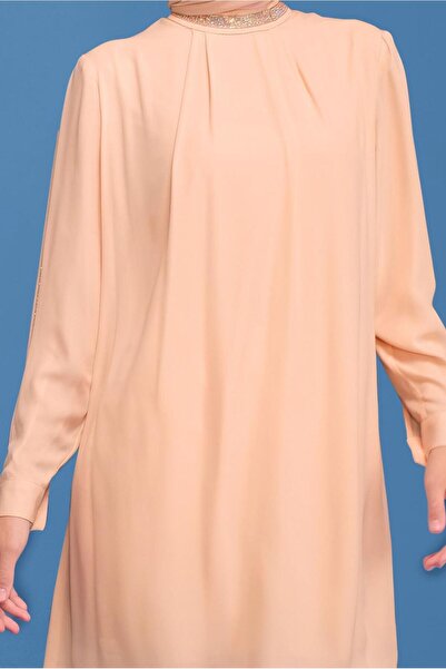 Alvina Stone Printed Tunic with Collar and Arms 41741