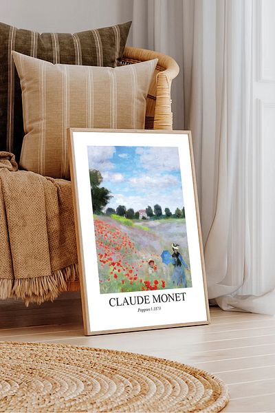 Dekorsiahome Ένα τεμάχιο ζωγραφική με ξύλινο πλαίσιο Claudemonettk0010