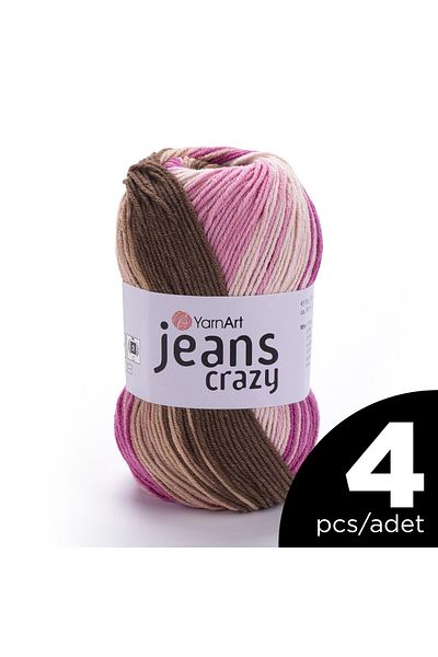Yarnart Jeans Crazy - Ebruli - 8219 - 4 Pcs