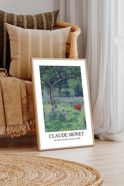Dekorsiahome Единична декоративна картина в дървена рамка ClaudeMonetTK0009