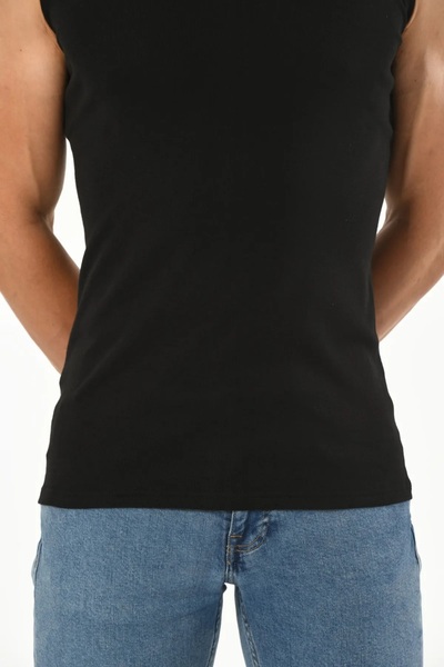 Mfö Life İç Giyim Ανδρικό άθλημα 5 τεμαχίων Ribana Crew Neck Zero Sleeve 1st Ποιότητα Κατασκευασμένο από 100% βαμβακερά νήματα.