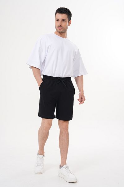 ACTIVE MODA - Men's Khaki over the Knee Shorts with Laces Large Size Oversize Cotton