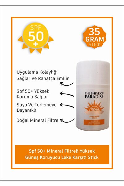 The Shine of Paradise Spf 50 Mineral Filtreli Yüksek Güneş Koruyucu Leke Karş...