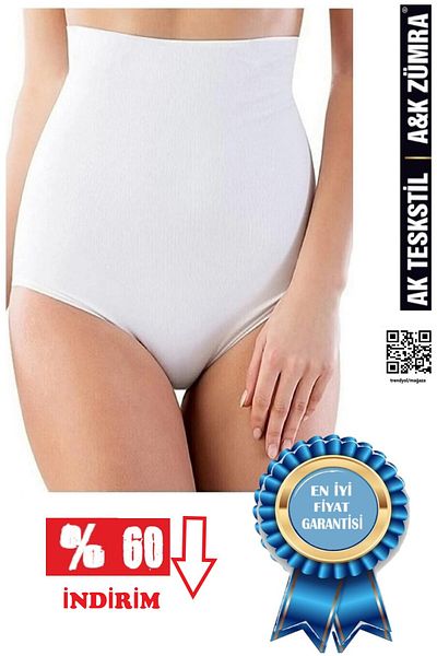 A&K ZÜMRA Two Sizes Slimming No Mark Laser Cut Slip Panties Corset White