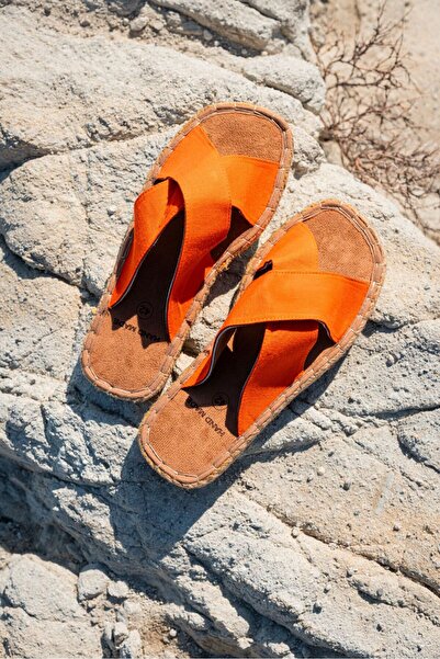 by selvi Lukka Shoes Zeta Oranj Хрестові лляні чоловічі капці